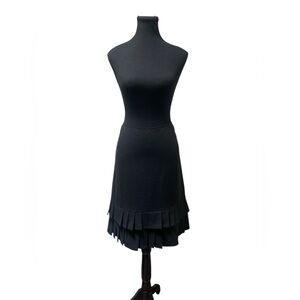 DKNY Black Tiered A-Line Skirt EUC 12